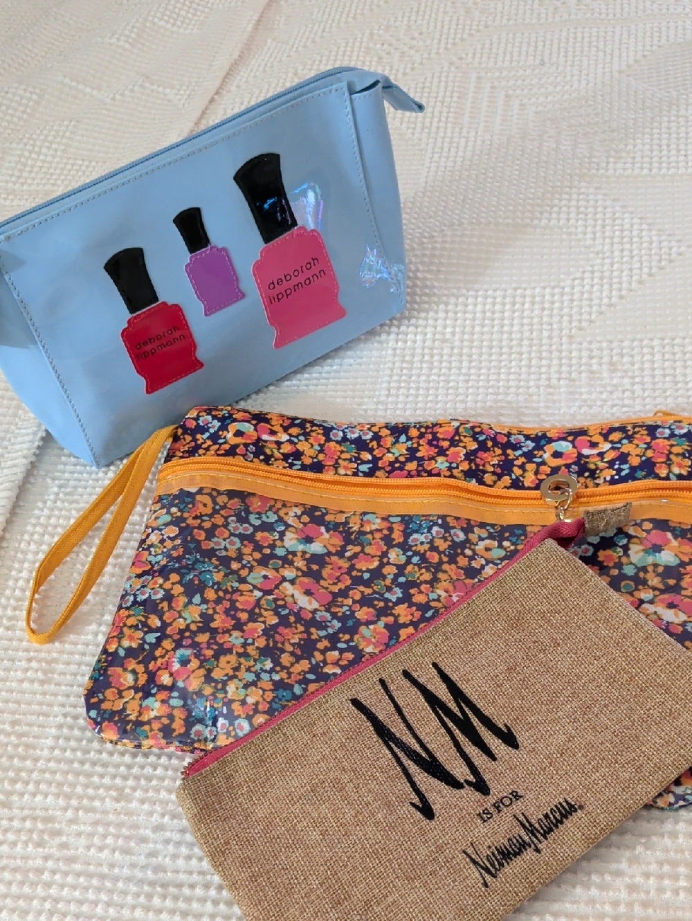 *A Brighter Day-Light Blue Nail Cosmetic Pouch, NM, Deborah Lippmann Cases